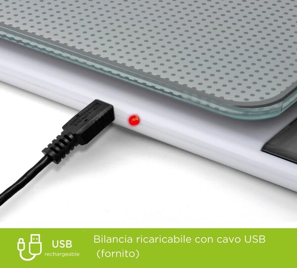 LAICA Bilancia da Cucina Digitale Elettronica Peso Massimo 5 Kg Display LCD colore Bianco - KS1320