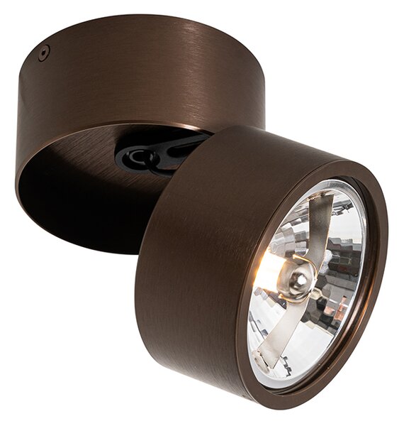 Faretto moderno rotondo orientabile bronzo scuro - Go Nine