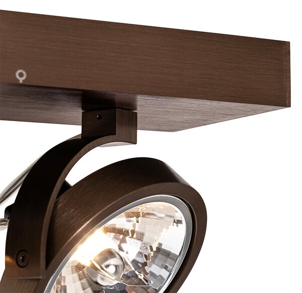 Faretto di design bronzo scuro 2 luci orientabile e inclinabile - Go