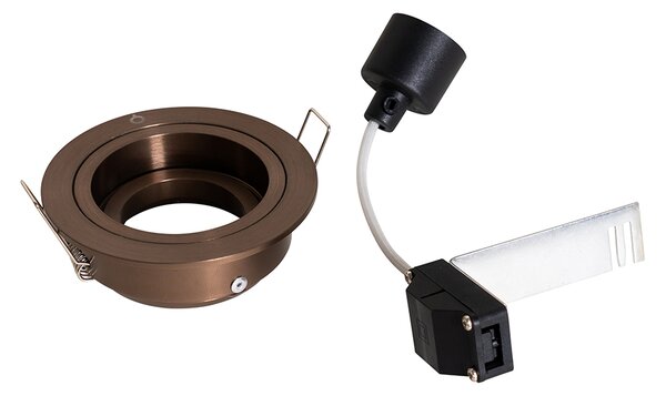 Faretto da incasso rotondo bronzo scuro orientabile e inclinabile - Chuck