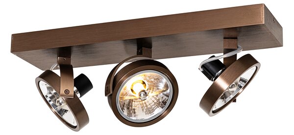Faretto di design bronzo scuro 3 luci orientabile e inclinabile - Go
