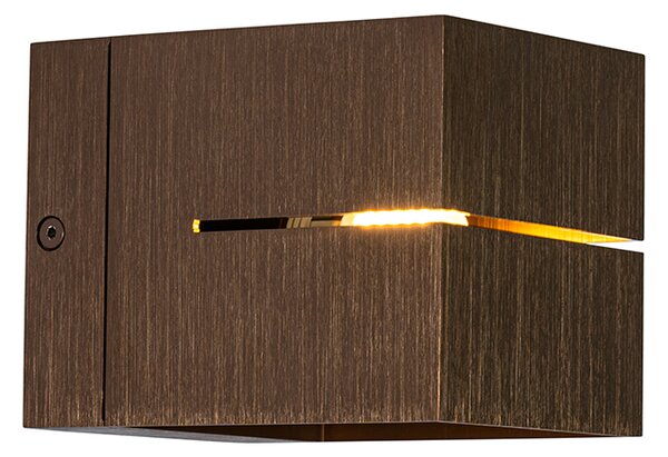 Applique da parete moderna bronzo scuro - Transfer Groove