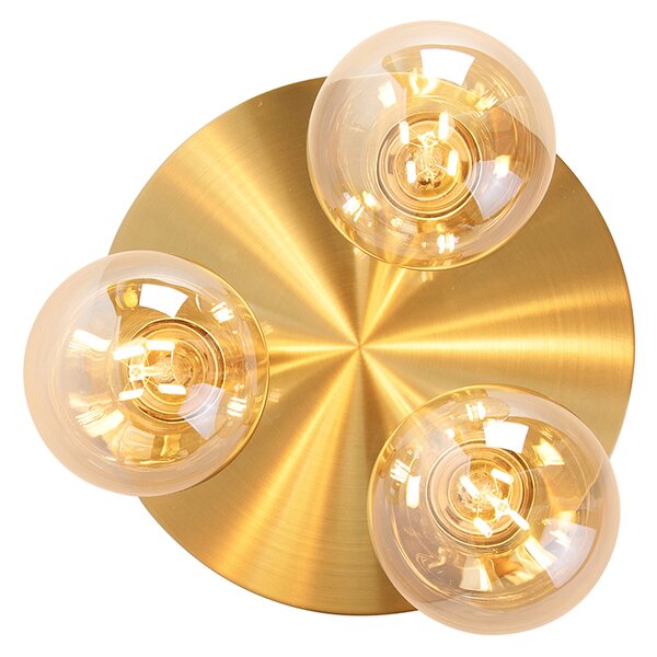 Lampada da soffitto intelligente rotonda oro incl. 3 Wifi G95 - Facil