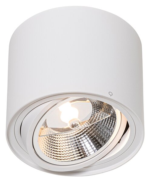 Set di 4 faretti da soffitto moderni bianchi orientabili e inclinabili AR111 - Rondoo Up