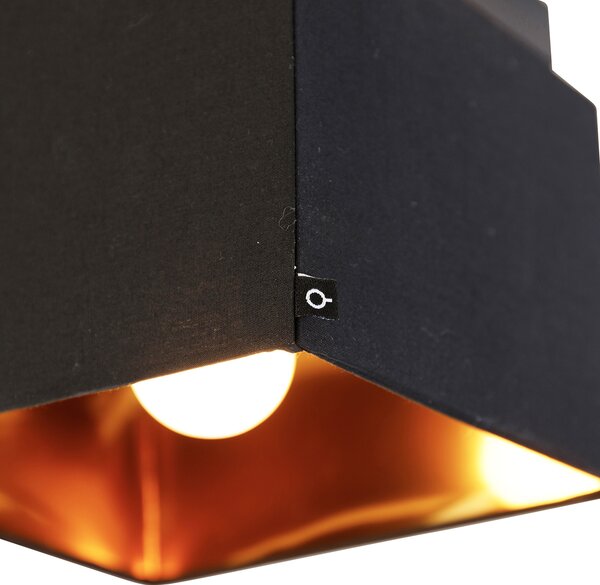 Plafoniera intelligente nera con oro incl. Wifi P45 - VT
