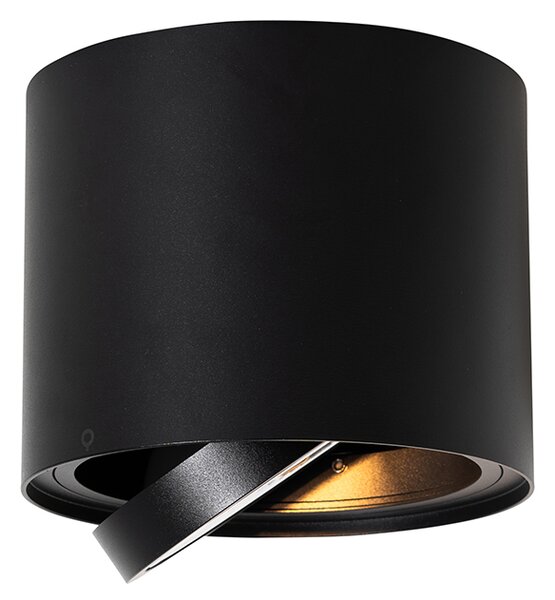Set di 4 faretti da soffitto moderni neri orientabili e inclinabili AR111 - Rondoo Up