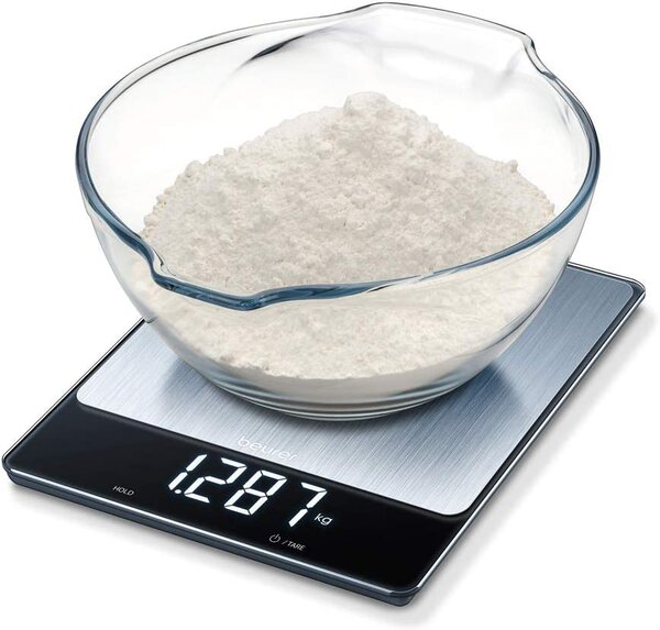 Beurer Bilancia da Cucina Digitale Elettronica Portata max 15 kg colore Inox - KS 34 XL Stainless Steel