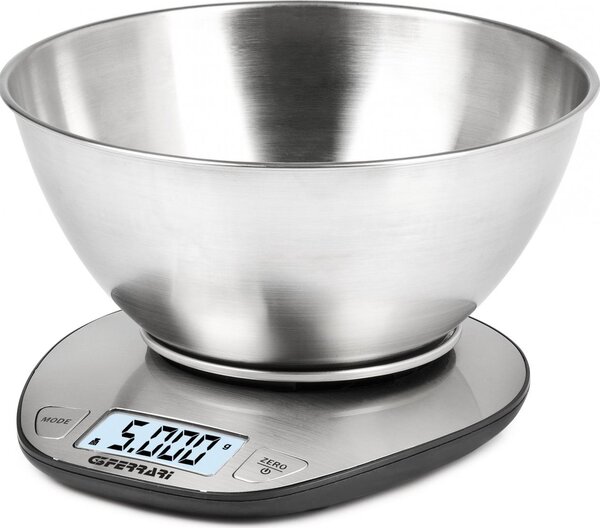 G3 Ferrari Bilancia da Cucina Digitale Elettronica Portata Massima 5 Kg Display LCD colore Acciaio Inox - G20062