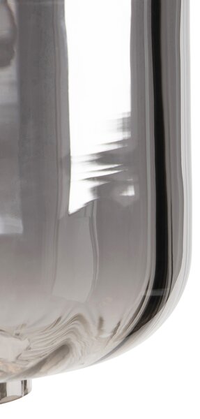 Lampada da terra smart nera con vetro fumé con WiFi ST64 - Qara Down