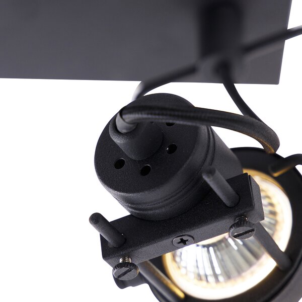 Faretto intelligente nero con 2 GU10 Wifi - Suplux
