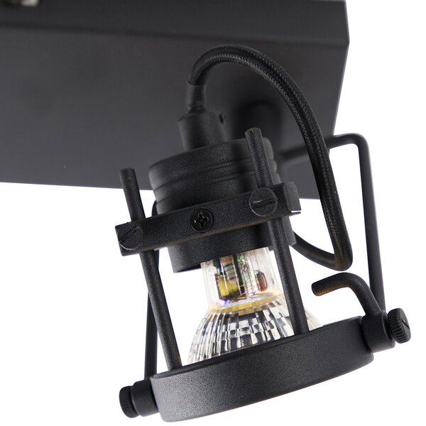 Faretto intelligente nero con 2 GU10 Wifi - Suplux