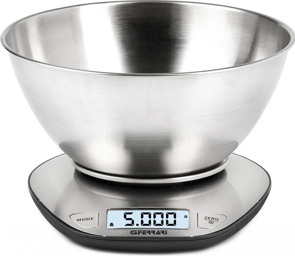 G3 Ferrari Bilancia da Cucina Digitale Elettronica Portata Massima 5 Kg Display LCD colore Acciaio Inox - G20062