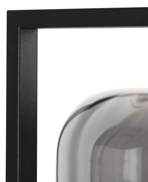 Lampada da terra smart nera con vetro fumé con WiFi ST64 - Qara Down