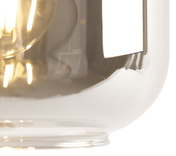 Lampada da tavolo intelligente nera con oro e vetro fumé incl. Wifi A60 - Zuzanna