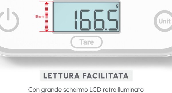 Moulinex Bilancia da Cucina Elettronica Superficie Piana colore Bianco - BN50U0