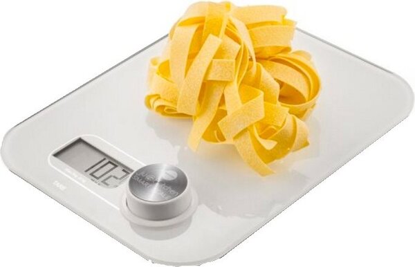MACOM Bilancia da Cucina Digitale Elettronica Ricaricabile Peso massimo 5 kg Precisione 1 gr Display LED colore Bianco - 868 Smart Scale