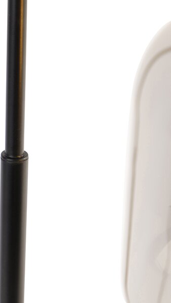 Lampada da tavolo intelligente nera con oro e vetro fumé incl. Wifi A60 - Zuzanna