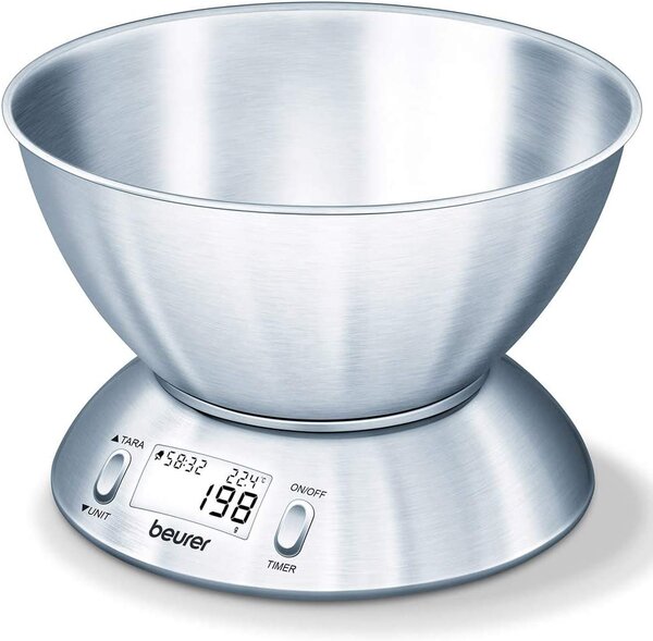 Beurer Bilancia da Cucina Elettronica Digitale con Ciotola Capacit 1.5 Litri Peso max 5 Kg - KS 54