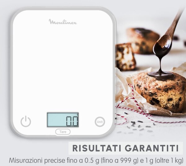 Moulinex Bilancia da Cucina Elettronica Superficie Piana colore Bianco - BN50U0