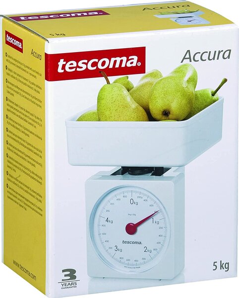 Tescoma Bilancia da Cucina per Alimenti Analogica Peso Max 5 Kg con Ciotola - Linea Accura 634524