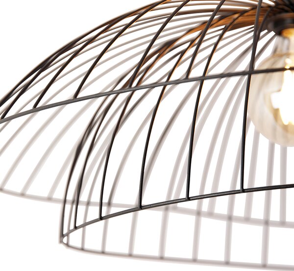 Lampada da soffitto intelligente nera 60 cm incl. Wifi G95 - Pua