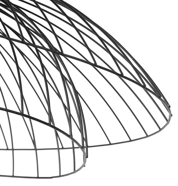 Lampada da soffitto intelligente nera 60 cm incl. Wifi G95 - Pua