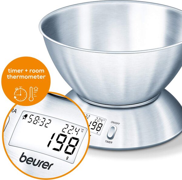 Tescoma Bilancia da Cucina per Alimenti Analogica Peso Max 5 Kg con Ciotola - Linea Accura 634524