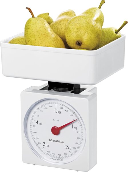 Tescoma Bilancia da Cucina per Alimenti Analogica Peso Max 5 Kg con Ciotola - Linea Accura 634524