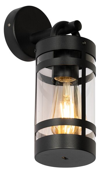 Lampada da parete per esterni industriale nera IP44 - Ruben