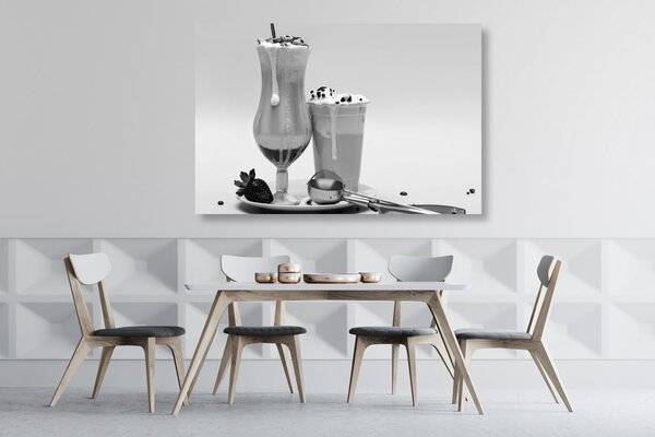 Quadro su tela – Frullato al latte in bianco e nero