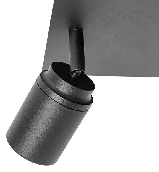 Faretto da soffitto per bagno intelligente nero quadrato IP44 con 2 GU10 Wi-Fi - Ducha