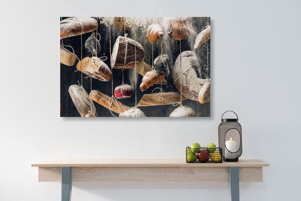 Quadro su tela – Pane appeso su corda