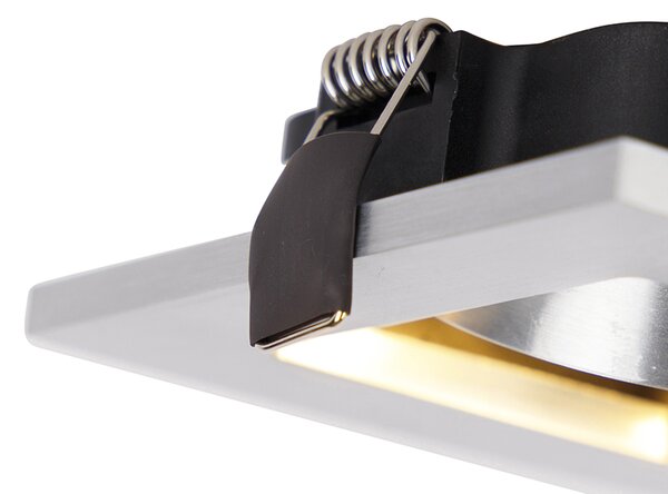 Set di 6 faretti da incasso moderni in alluminio orientabili e inclinabili GU10 50mm - Qure