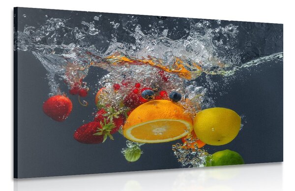 Quadro su tela – Frutta nell'acqua