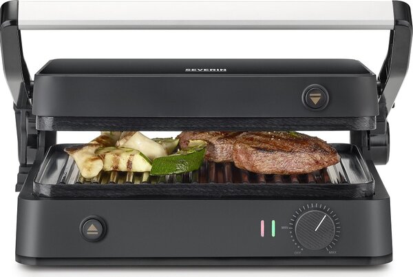 Severin Bistecchiera elettrica con Doppia piastra Antiaderente in Ceramica Potenza 1800 Watt - KG 2398