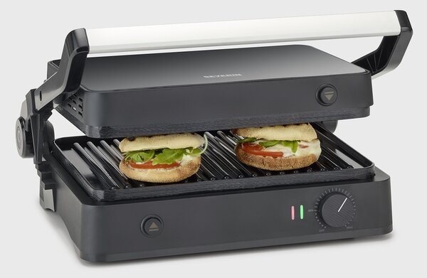 Severin Bistecchiera elettrica con Doppia piastra Antiaderente in Ceramica Potenza 1800 Watt - KG 2398