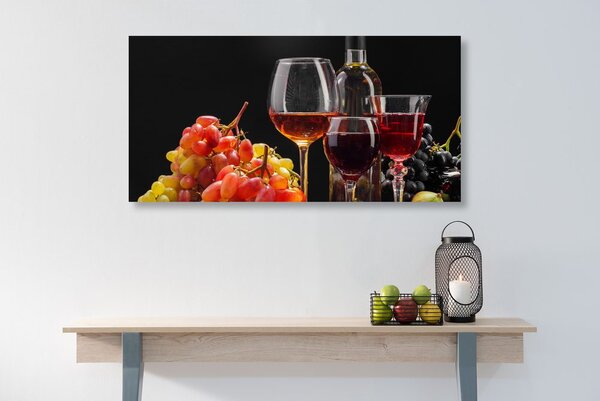 Stampa su tela – Vino e uva italiani