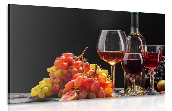 Quadro su tela – Vino e uva