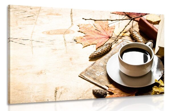 Quadro su tela – Tazza di caffè autunnale