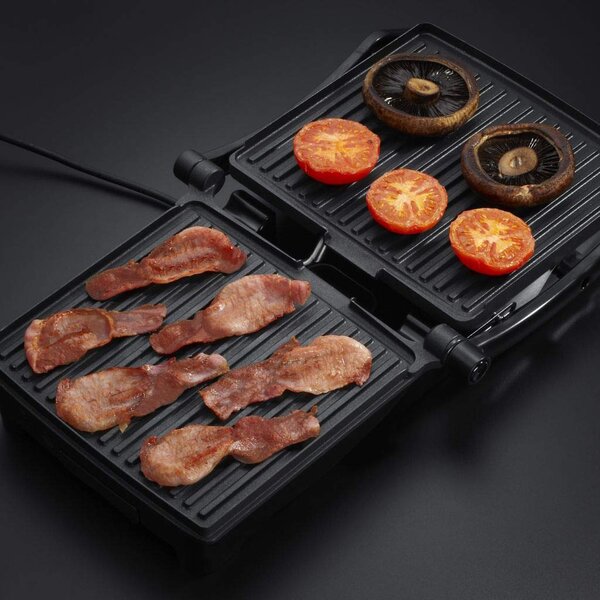 Russell Hobbs Bistecchiera elettrica Doppia piastra Antiaderente Potenza 1800 Watt - Panini Maker 17888