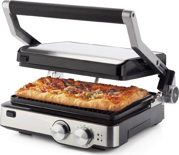 Ariete Bistecchiera Elettrica Doppia Piastra Antiaderente Potenza 2000 Watt 5 Livelli di cottura Timer - 1918 Grill and Taste