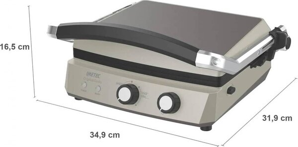 Imetec Bistecchiera Elettrica Doppia Piastra Antiaderente Potenza 2000 Watt 3 Funzioni - 7481 Griglia&Gusta