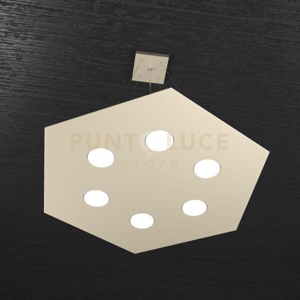 Exagon sospensione 6 luci sabbia 1142-sg-sa