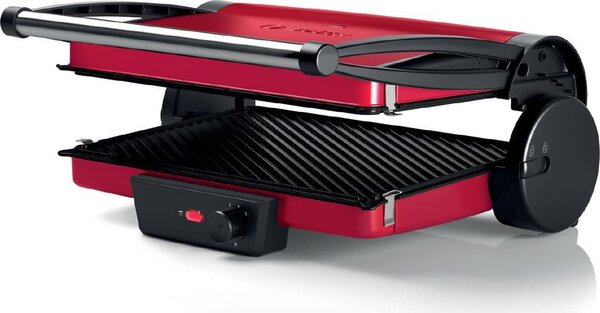 Bosch Bistecchiera elettrica Doppia piastra Antiaderente Potenza 2000 watt colore Rosso - TCG4104