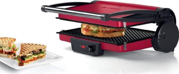 Bosch Bistecchiera elettrica Doppia piastra Antiaderente Potenza 2000 watt colore Rosso - TCG4104