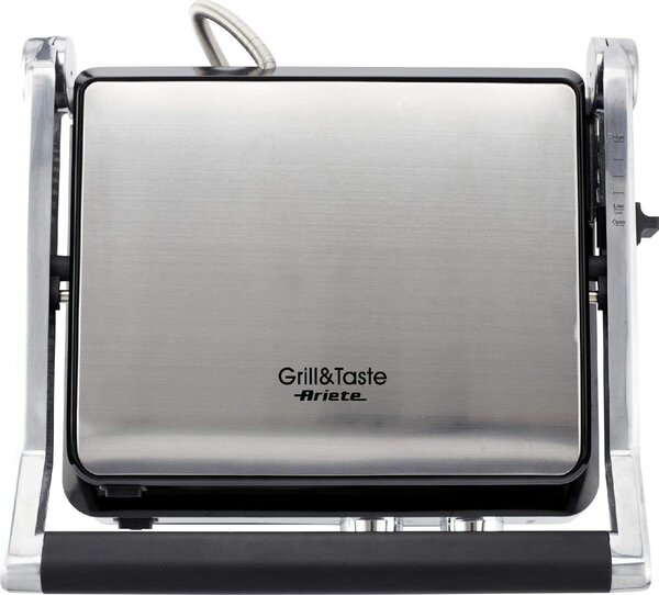 Ariete Bistecchiera Elettrica Doppia Piastra Antiaderente Potenza 2000 Watt 5 Livelli di cottura Timer - 1918 Grill and Taste