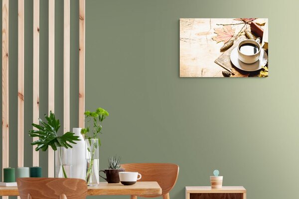 Quadro su tela – Tazza di caffè autunnale