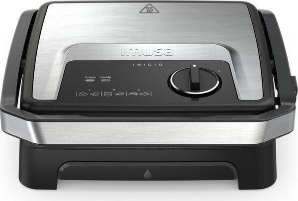 Moulinex Bistecchiera Elettrica Doppia Piastra Antiaderente Potenza 2180 Watt colore Nero e Inox - GI272D Inicio Adjust