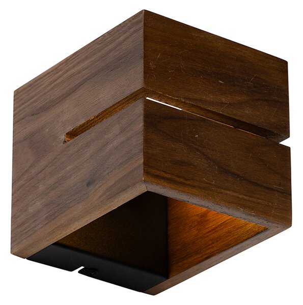Applique da parete rustica in legno di noce 9,7 - Transfer Groove
