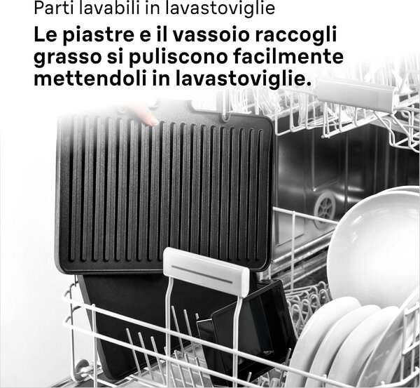 Braun Bistecchiera Elettrica Griglia a Contatto Potenza 2200W colore Nero/Inox MultiGrill 9 Pro - CG 9160
